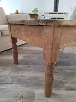 Table basse de ferme style campagne en chêne