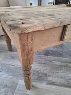 Table basse de ferme style campagne en chêne