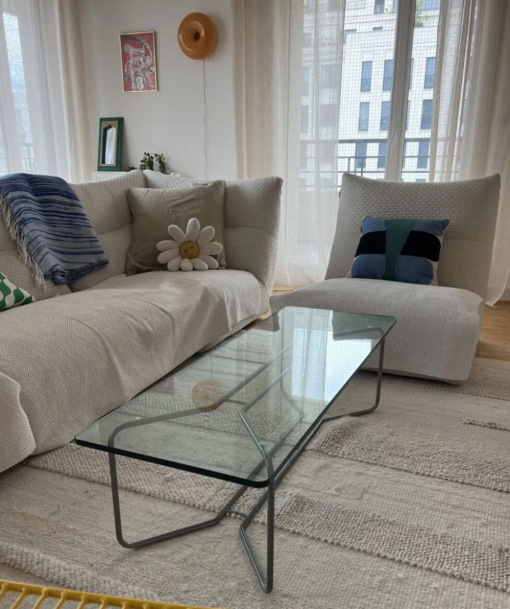 Table basse design moderniste (Style Bauhaus / Space Age)