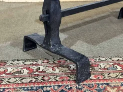 Table basse en acier forgé et plateau en ardoise, travail des années 1950