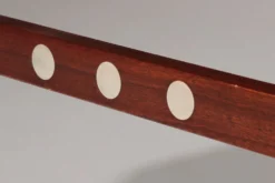Table basse en ardoise, chrome et bois, 1970 Danemark