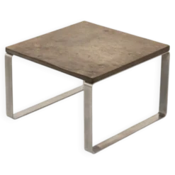 Table basse en ardoise et chrome par Draenert années 1970