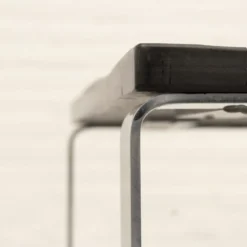 Table basse en ardoise et chrome par Draenert années 1970