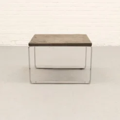 Table basse en ardoise et chrome par Draenert années 1970