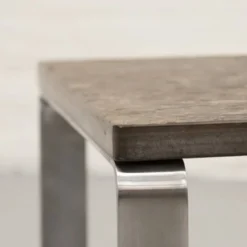 Table basse en ardoise et chrome par Draenert années 1970