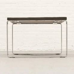 Table basse en ardoise et chrome par Draenert années 1970