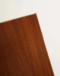 Table basse en bambou et en bois, années 1960
