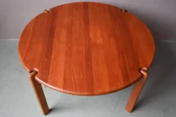 Table basse en bois massif design organique scandinave vintage rétro années 80