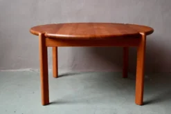 Table basse en bois massif design organique scandinave vintage rétro années 80