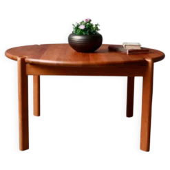 Table basse en bois massif design organique scandinave vintage rétro années 80