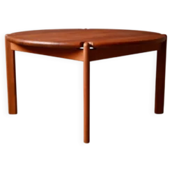 Table basse en bois massif design organique scandinave vintage rétro années 80