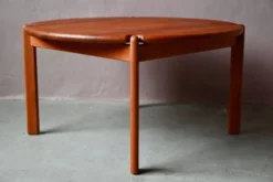 Table basse en bois massif design organique scandinave vintage rétro années 80
