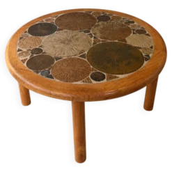Table basse en carreaux de céramique Tue Poulsen pour Haslev, Danemark, années 1960.