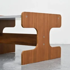 Table basse en contreplaqué et stratifié, Negroni, circa 1970
