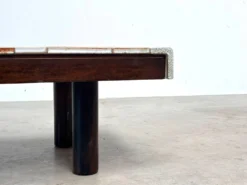 Table basse en céramique blanche Roger Capron