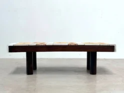 Table basse en céramique blanche Roger Capron