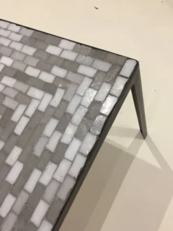 Table basse en céramique grise années 60