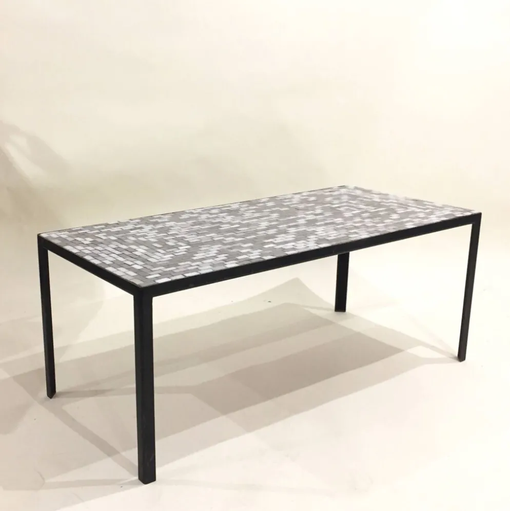 Table basse en céramique grise années 60