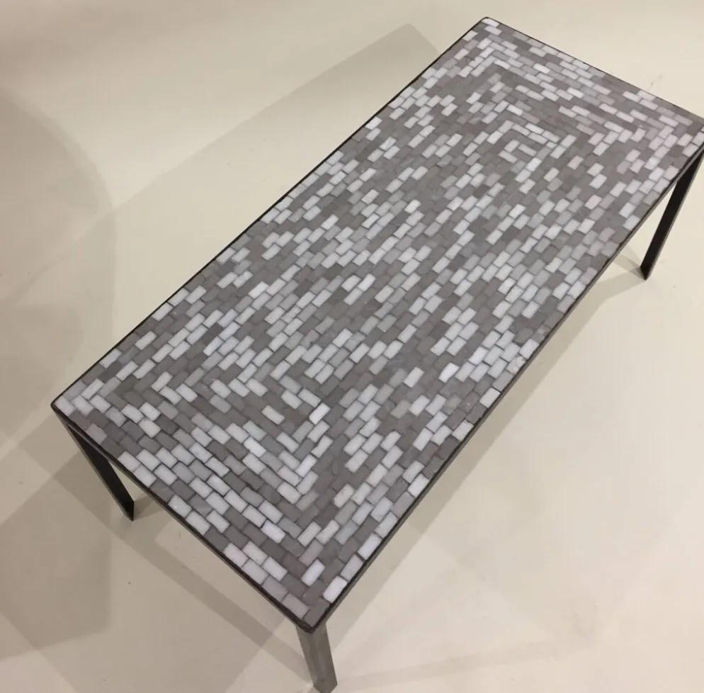 Table basse en céramique grise années 60