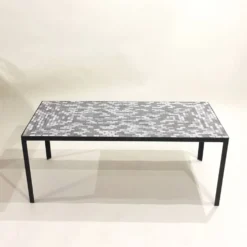 Table basse en céramique grise années 60