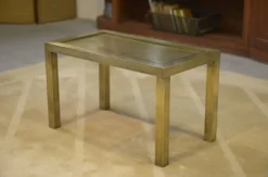 Table basse en laiton attribuée à Willy Daro 1970’s