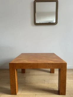 Table basse en loupe de peuplier