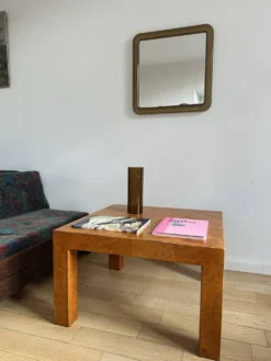 Table basse en loupe de peuplier
