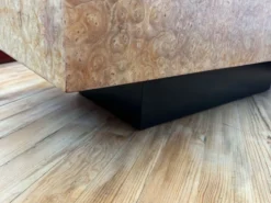 Table basse en loupe d’orme vintage