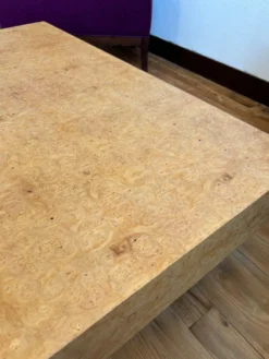 Table basse en loupe d’orme vintage
