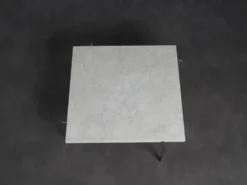Table basse en marbre roulé par Poul Kjaerholm pour Fritz Hansen, Danemark, années 1990.