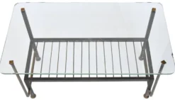 Table basse en métal et plateau verre