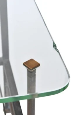 Table basse en métal et plateau verre