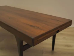 Table basse en palissandre CFC Silkeborg avec plateau escamotable, années 1960.