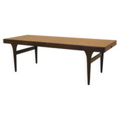 Table basse en palissandre CFC Silkeborg avec plateau escamotable, années 1960.
