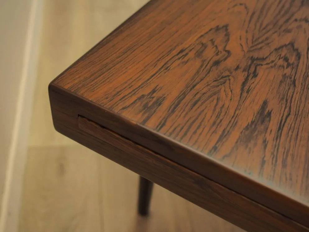 Table basse en palissandre CFC Silkeborg avec plateau escamotable, années 1960.
