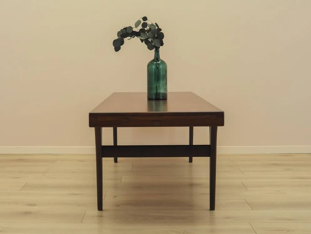 Table basse en palissandre CFC Silkeborg avec plateau escamotable, années 1960.
