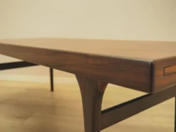 Table basse en palissandre CFC Silkeborg avec plateau escamotable, années 1960.