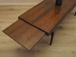 Table basse en palissandre CFC Silkeborg avec plateau escamotable, années 1960.