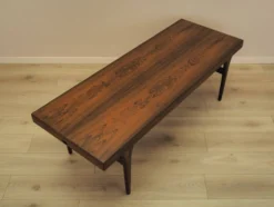 Table basse en palissandre CFC Silkeborg avec plateau escamotable, années 1960.