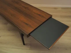 Table basse en palissandre CFC Silkeborg avec plateau escamotable, années 1960.