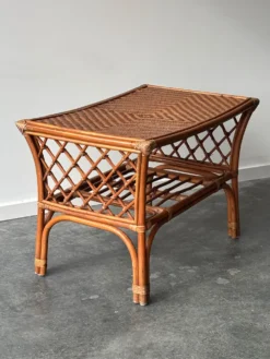 Table basse en rotin – années 1960/70