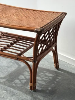 Table basse en rotin – années 1960/70