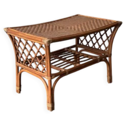 Table basse en rotin – années 1960/70