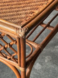 Table basse en rotin – années 1960/70