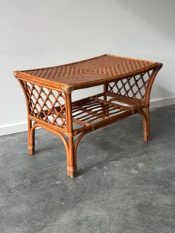 Table basse en rotin – années 1960/70