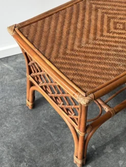 Table basse en rotin – années 1960/70
