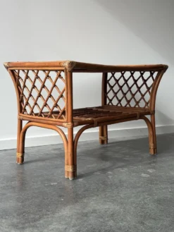 Table basse en rotin – années 1960/70