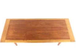 Table basse en teck avec chêne - moderne du milieu du siècle - vintage