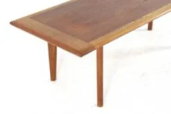 Table basse en teck avec chêne - moderne du milieu du siècle - vintage