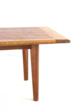 Table basse en teck avec chêne - moderne du milieu du siècle - vintage